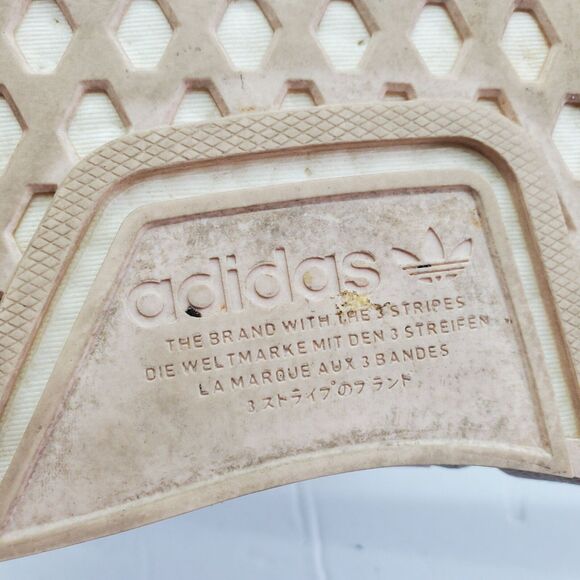 Adidas NMD R1 Boost Athletic Shoes Womens 8 Chaulk White Beige Lace Up Casual - Picture 8 of 10